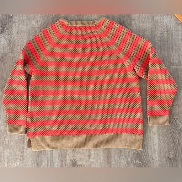 Boden classic Coral and Taupe Knit Sweater Oversized feel - Picture 2 of 9